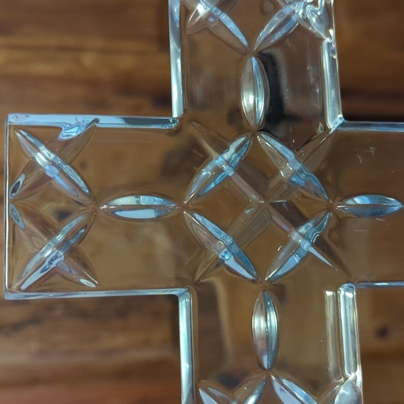 Royal Limited Heavy Lead Crystal Standing Cross 10" - Picture 2 of 5
